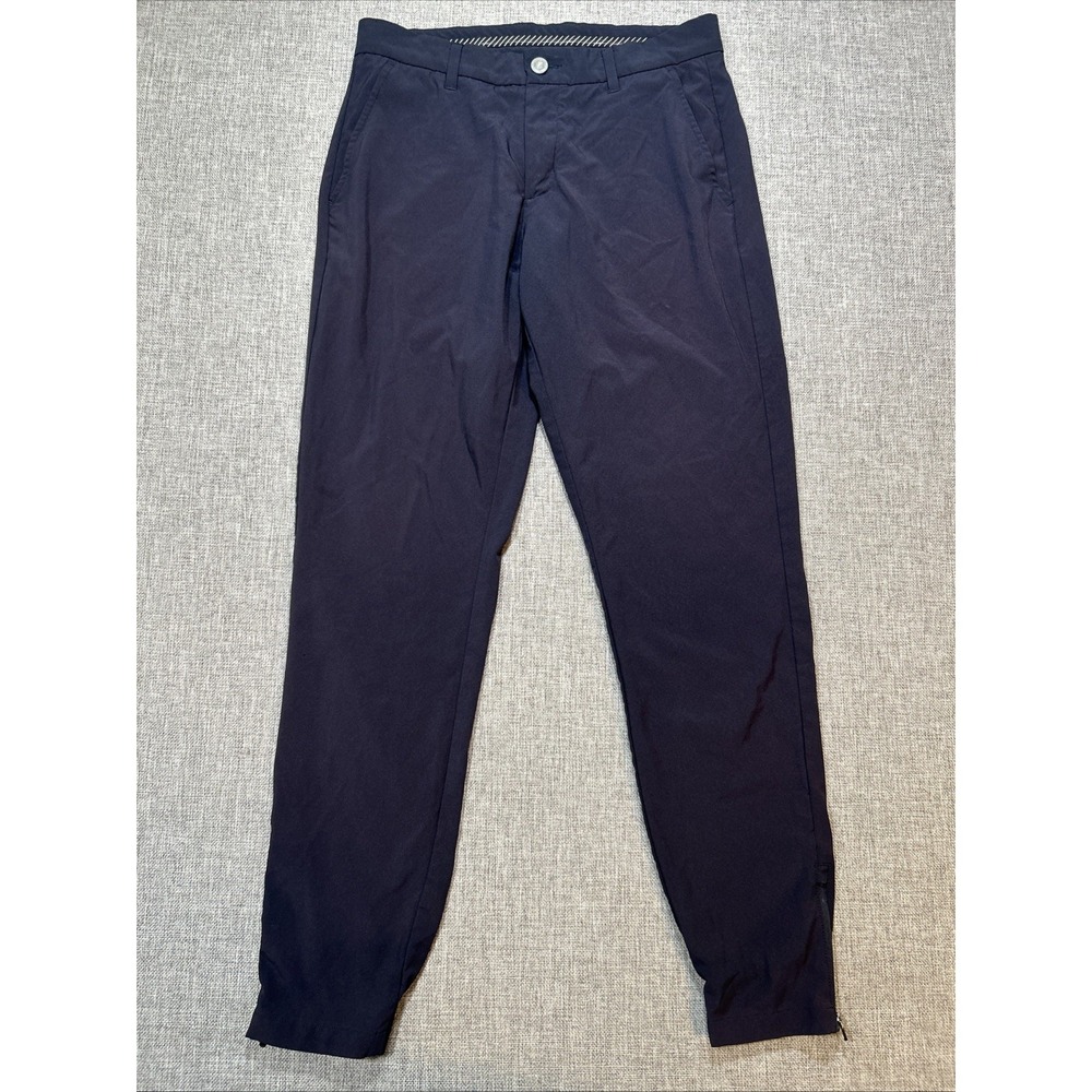 PRIMO Men's Golf Pants Jogger 30 Regular  Stretch Performance Ankle Zip Navy
